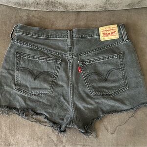 Levi's 501 Black Denim Shorts